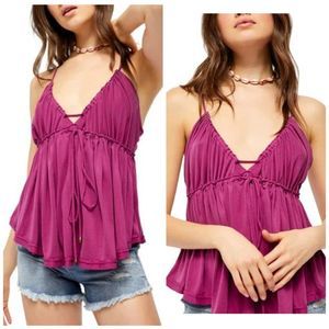 NEW Free People Sundrop Tank in Magenta